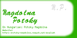 magdolna potoky business card